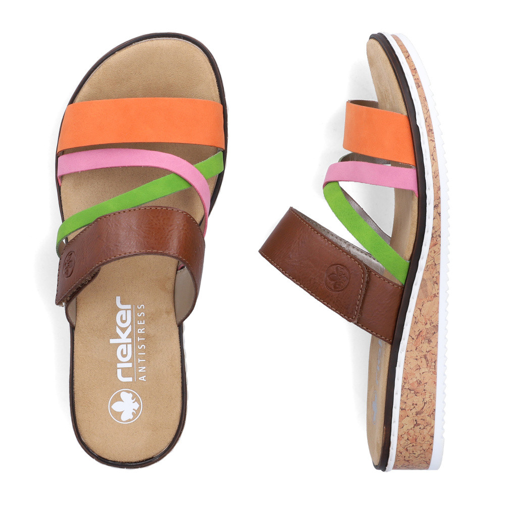 detail Dámské nazouváky RIEKER V3652-96 hnědá S6