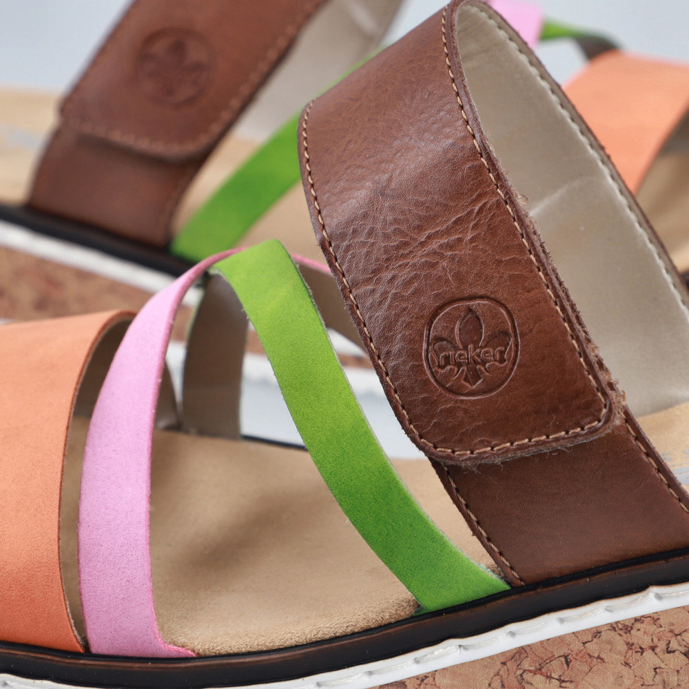 detail Dámské nazouváky RIEKER V3652-96 hnědá S6