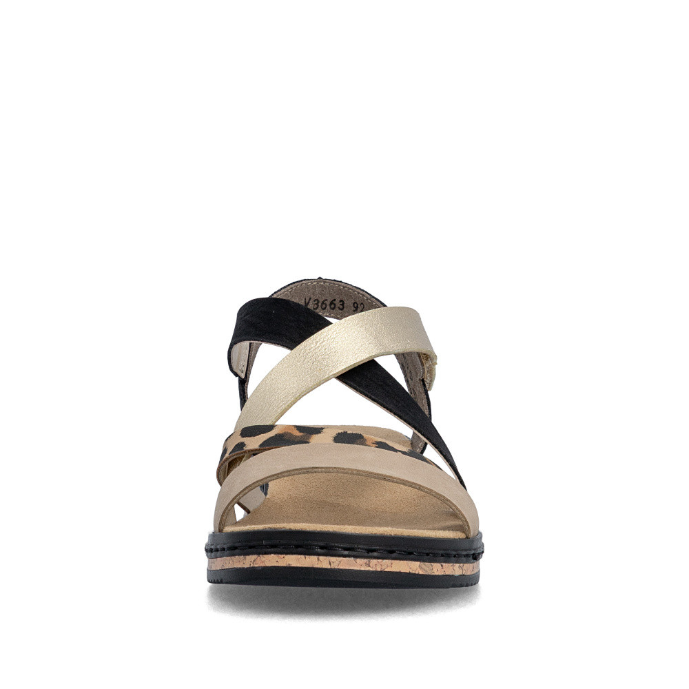 detail Dámské sandály RIEKER V3663-92 černá S6