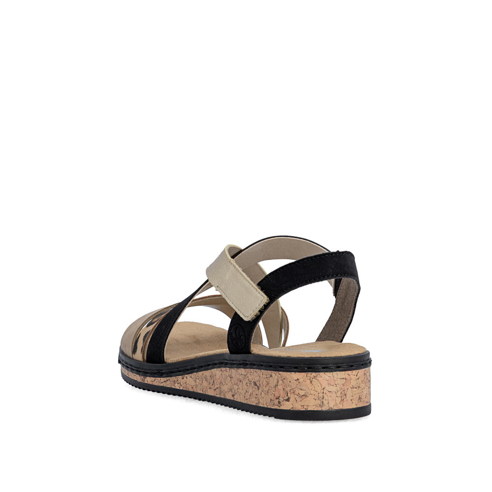 detail Dámské sandály RIEKER V3663-92 černá S6