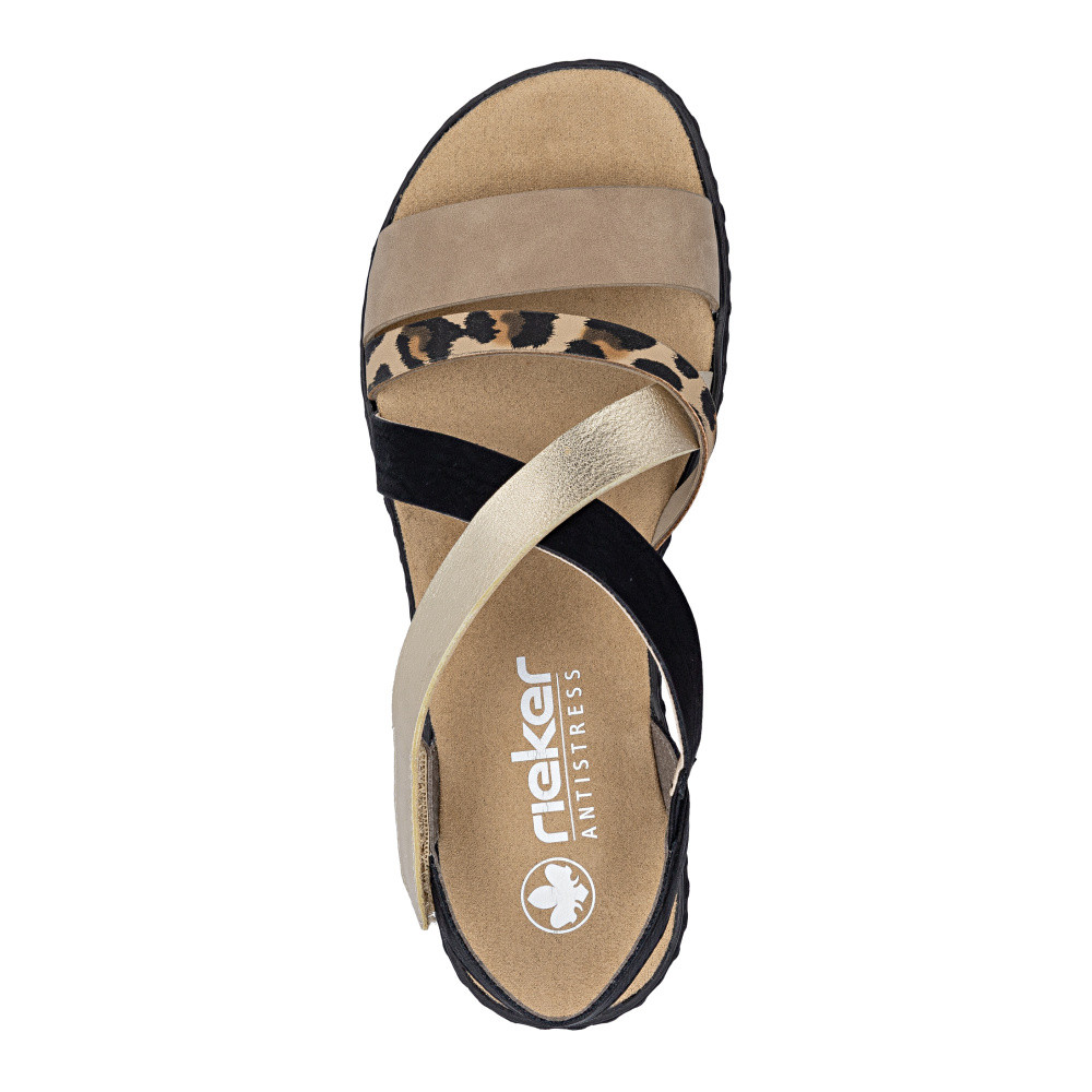 detail Dámské sandály RIEKER V3663-92 černá S6