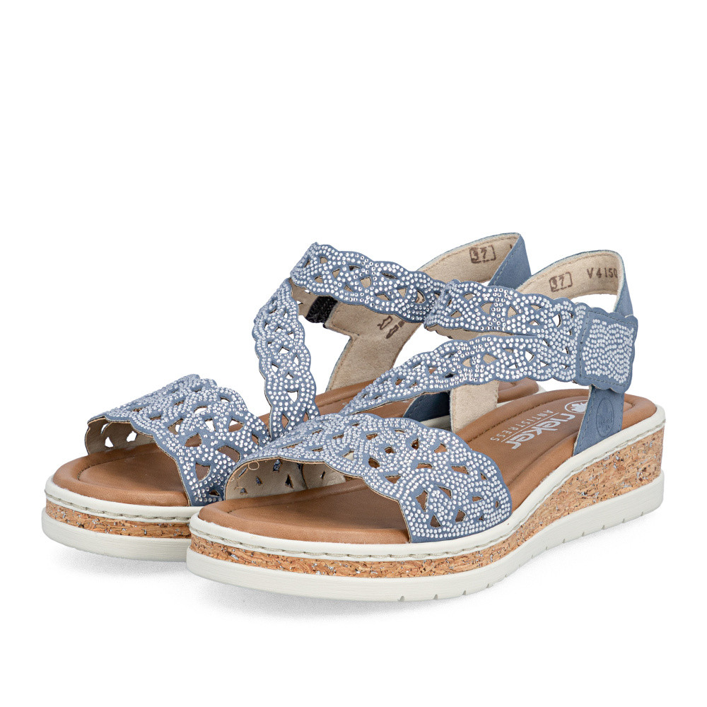 detail Dámské sandály RIEKER V4150-14 modrá S6