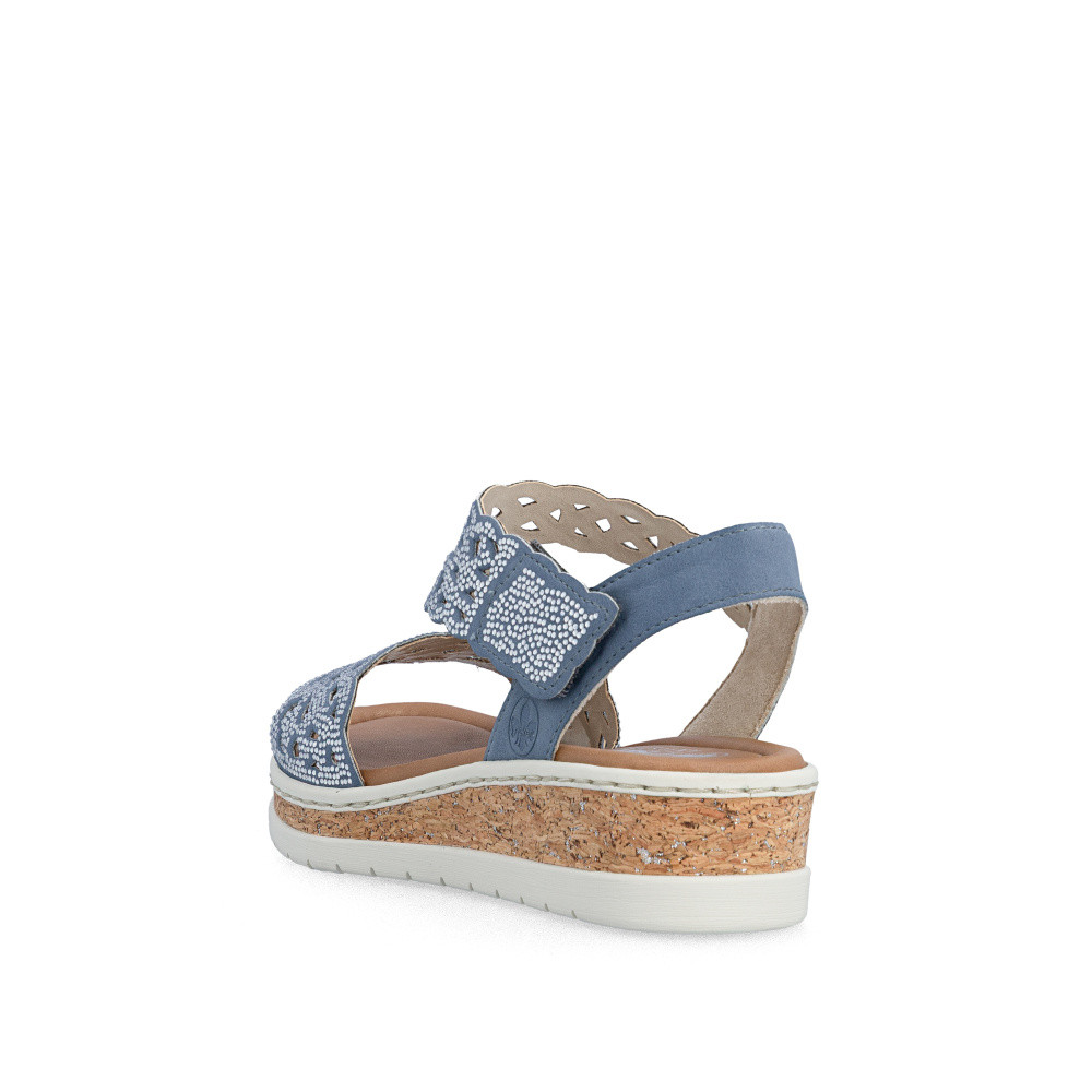 detail Dámské sandály RIEKER V4150-14 modrá S6