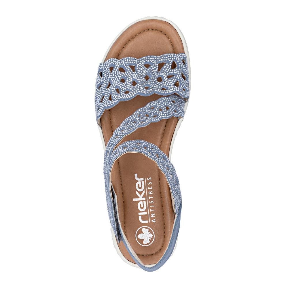 detail Dámské sandály RIEKER V4150-14 modrá S6