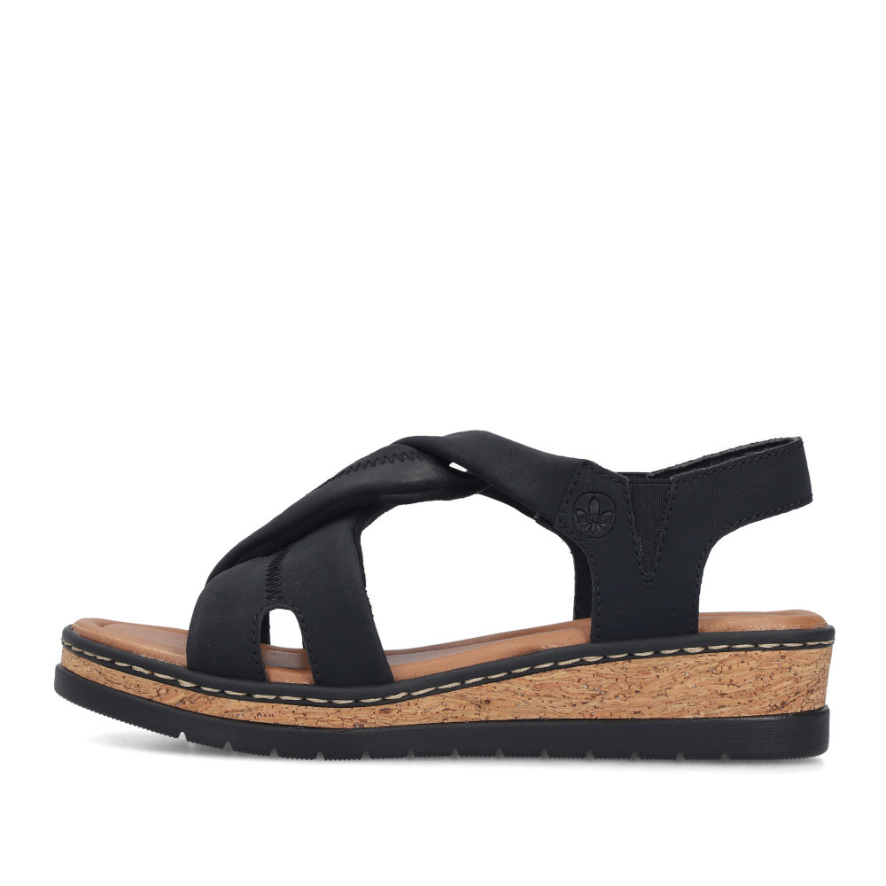 detail Dámské sandály RIEKER V4161-00 černá S6