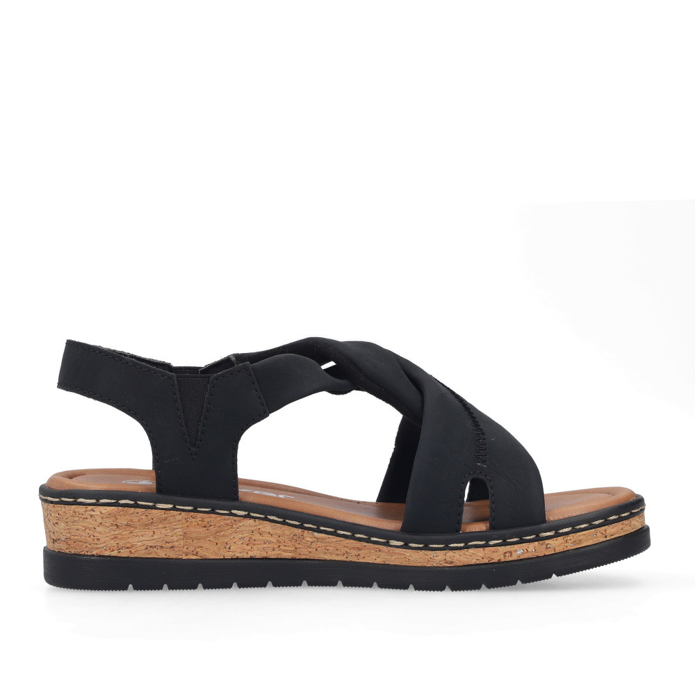 detail Dámské sandály RIEKER V4161-00 černá S6