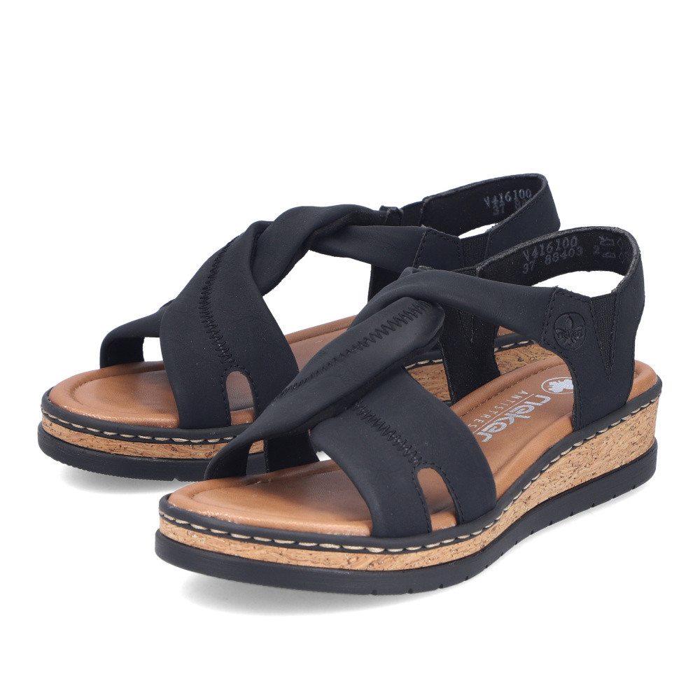 detail Dámské sandály RIEKER V4161-00 černá S6