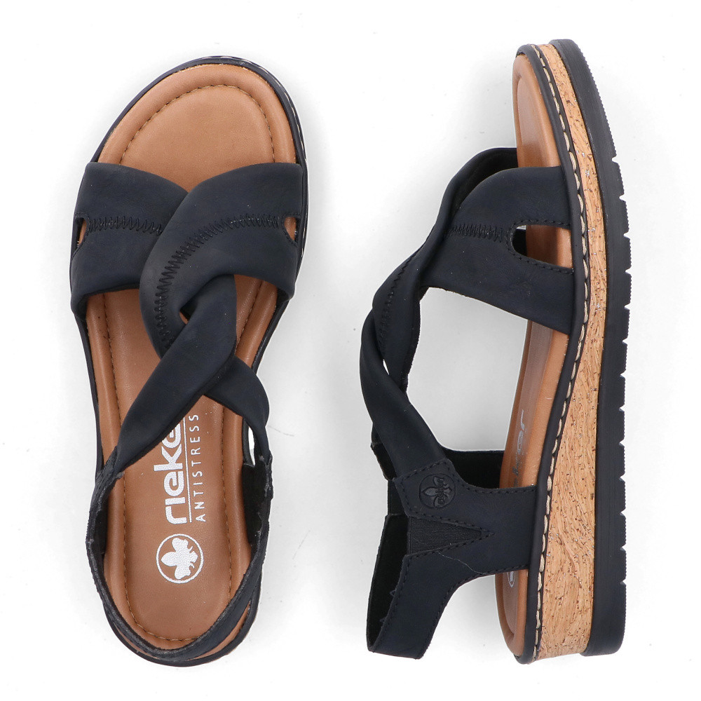 detail Dámské sandály RIEKER V4161-00 černá S6