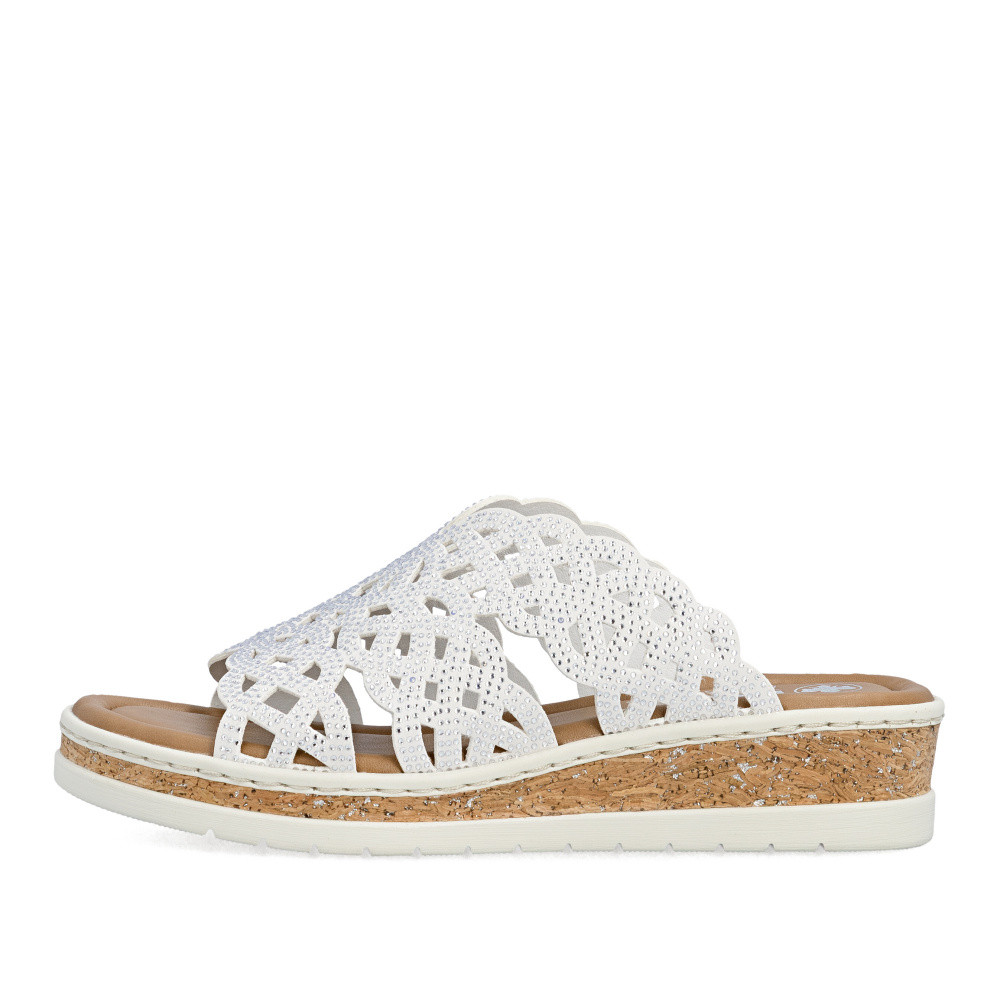 detail Dámské nazouváky RIEKER V4189-80 bílá S6