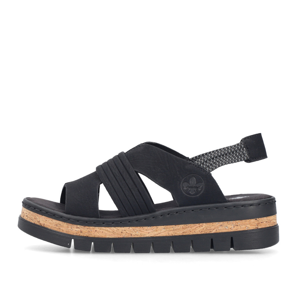 detail Dámské sandály RIEKER V4959-00 černá S6