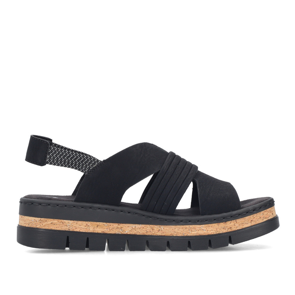 detail Dámské sandály RIEKER V4959-00 černá S6