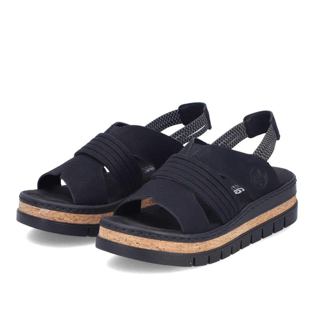 detail Dámské sandály RIEKER V4959-00 černá S6