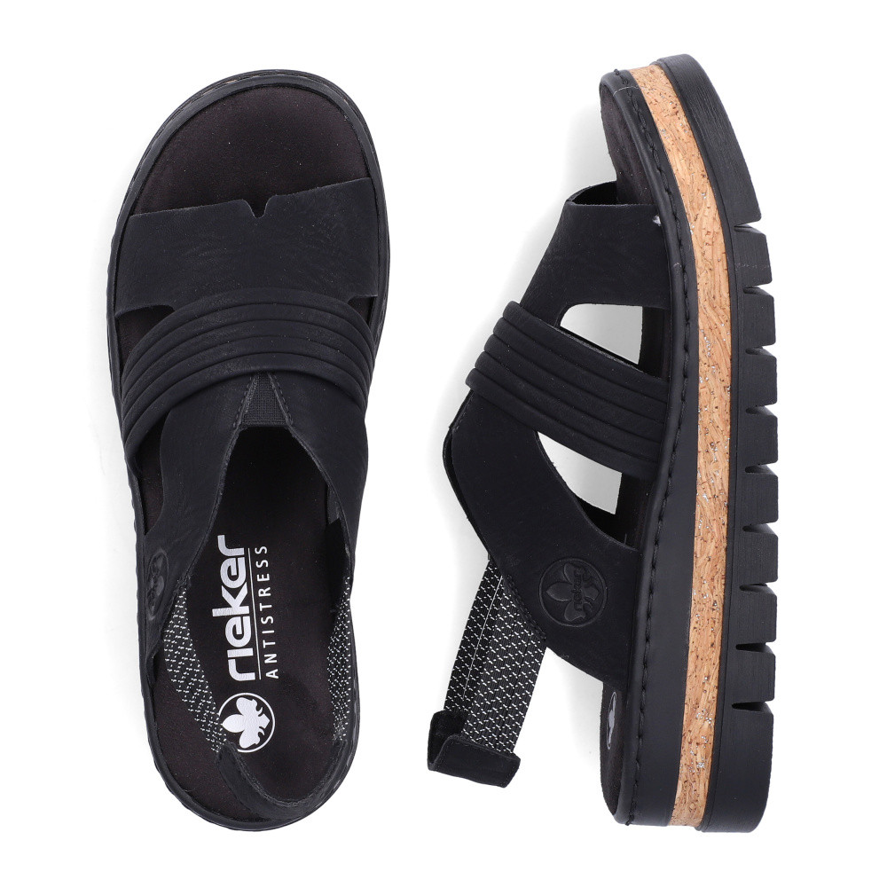 detail Dámské sandály RIEKER V4959-00 černá S6