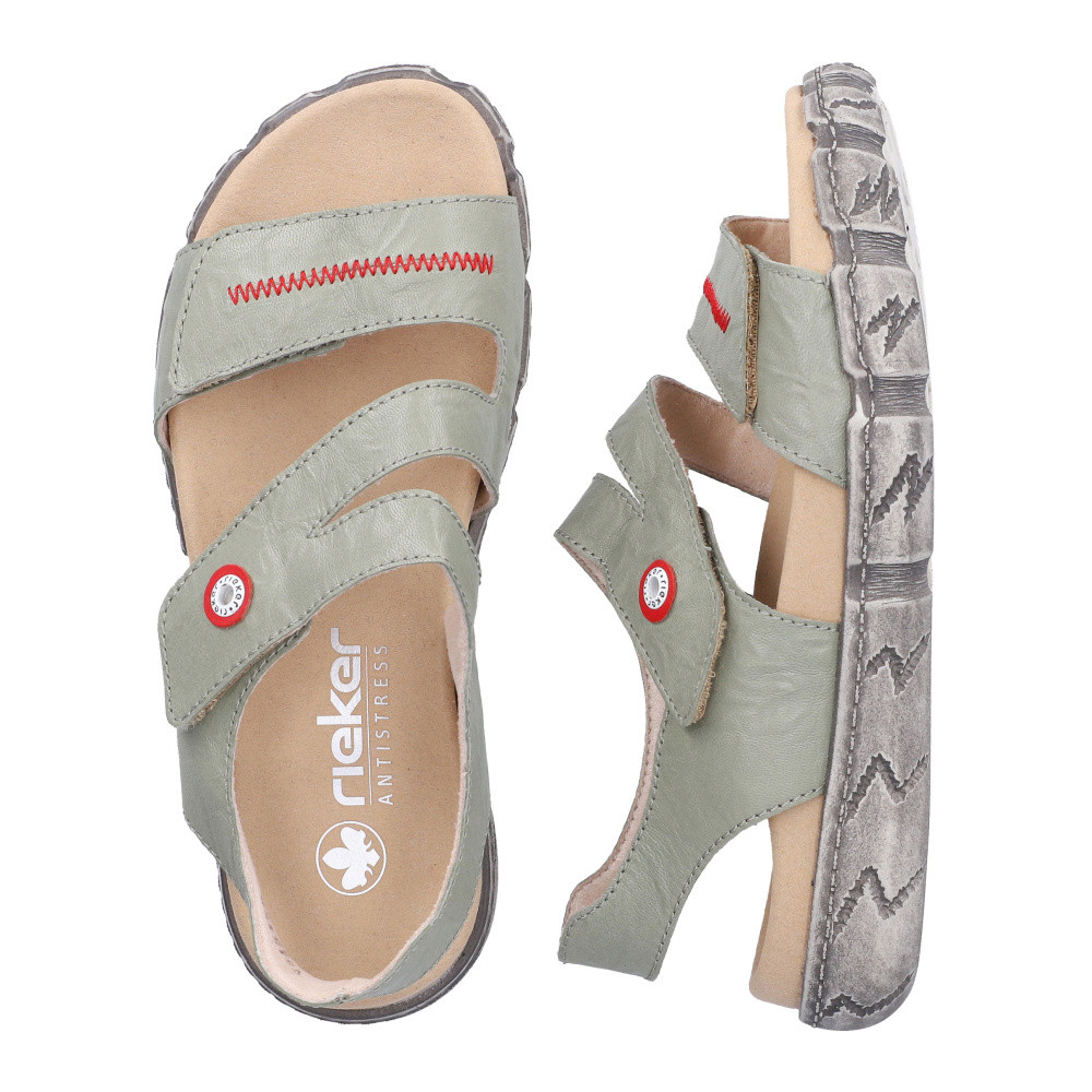 detail Dámské sandály RIEKER V5151-52 zelená S6