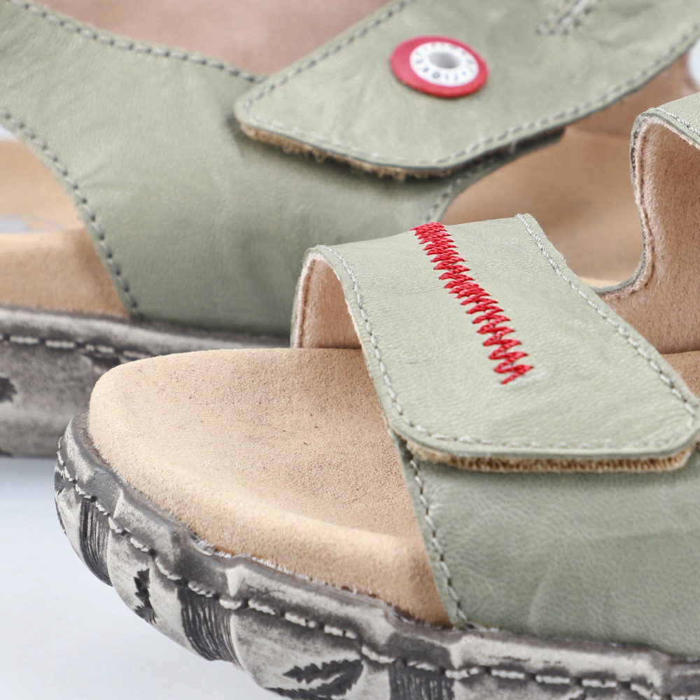 detail Dámské sandály RIEKER V5151-52 zelená S6