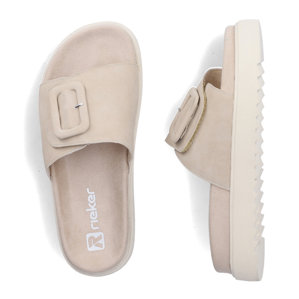 detail Dámské nazouváky RIEKER V5650-62 béžová S6