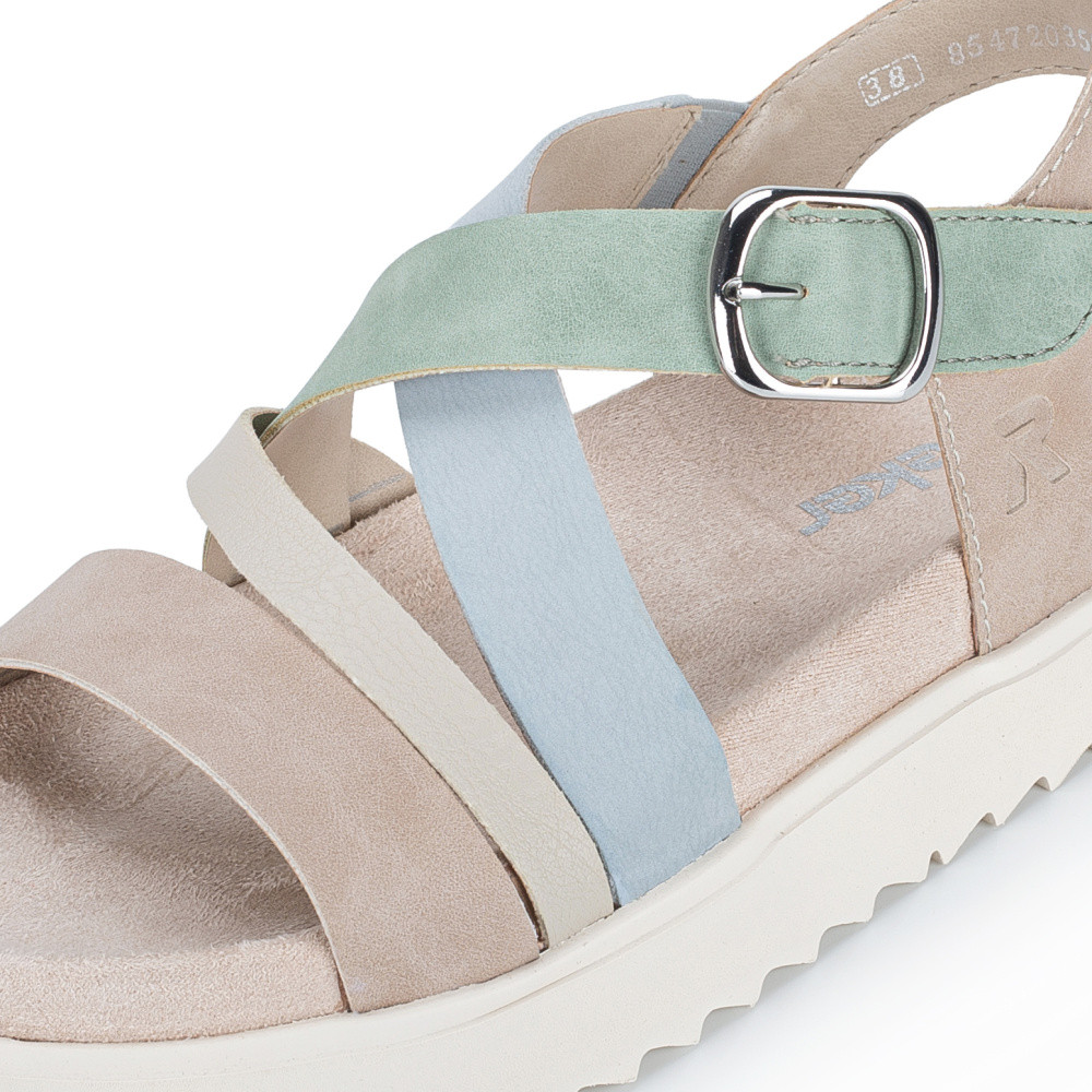 detail Dámské sandály RIEKER V5663-60 béžová S6