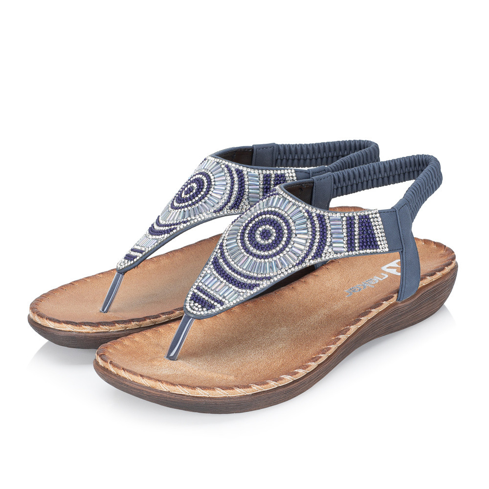 detail Dámské sandály RIEKER V7561-14 modrá S6