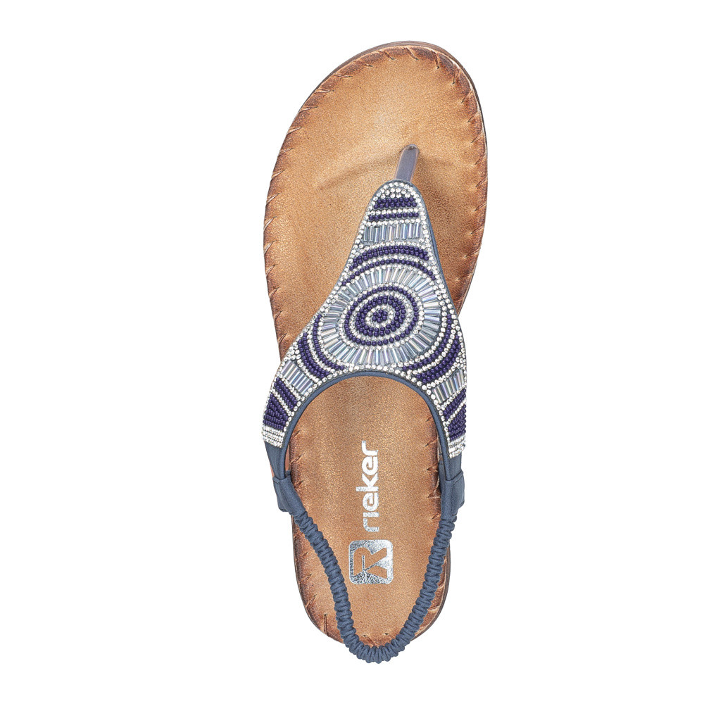 detail Dámské sandály RIEKER V7561-14 modrá S6