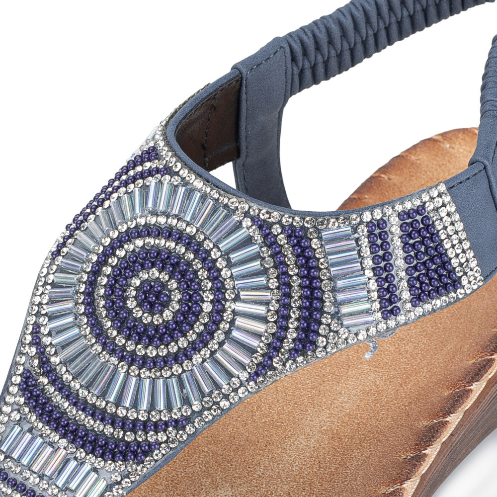 detail Dámské sandály RIEKER V7561-14 modrá S6