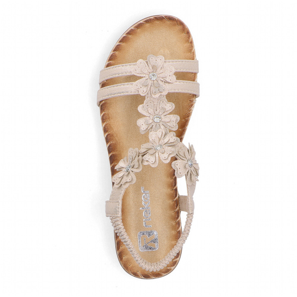 detail Dámské sandály RIEKER V7573-90 zlatá S6