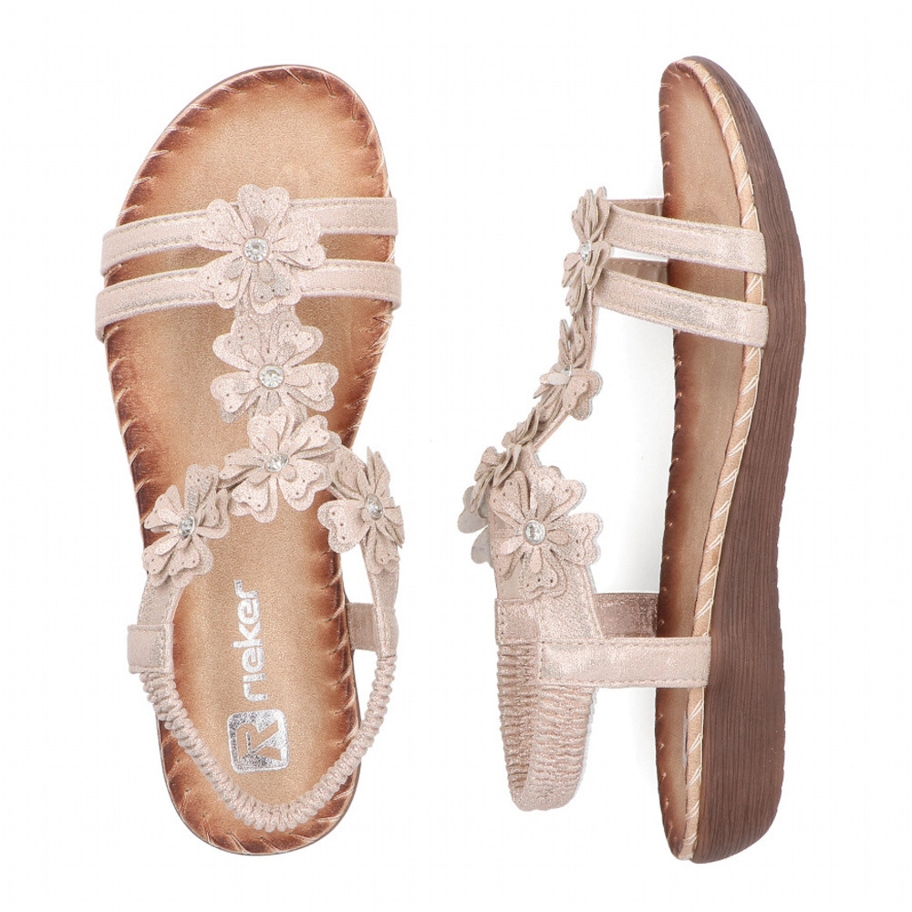 detail Dámské sandály RIEKER V7573-90 zlatá S6