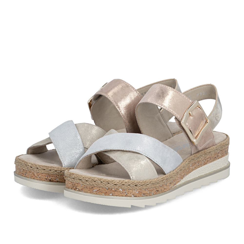 detail Dámské sandály RIEKER V7951-90 zlatá S6