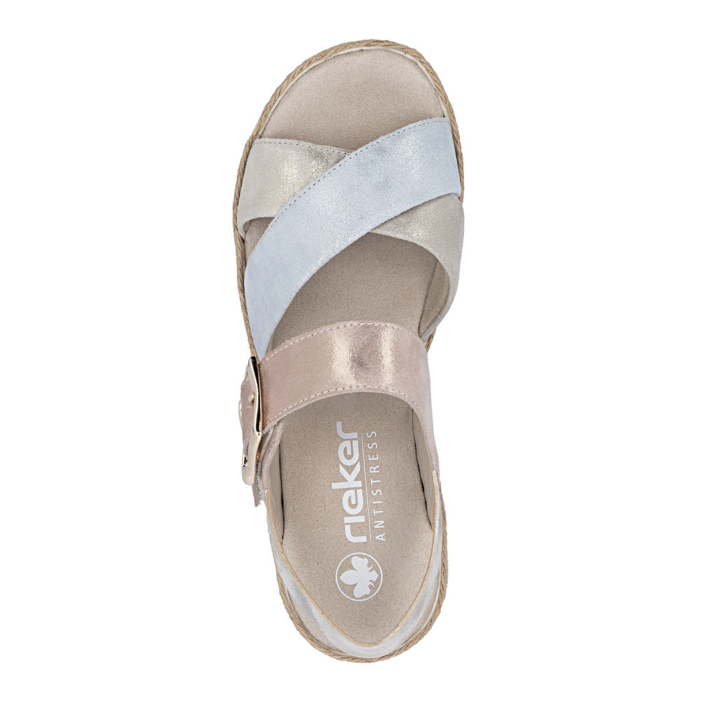 detail Dámské sandály RIEKER V7951-90 zlatá S6