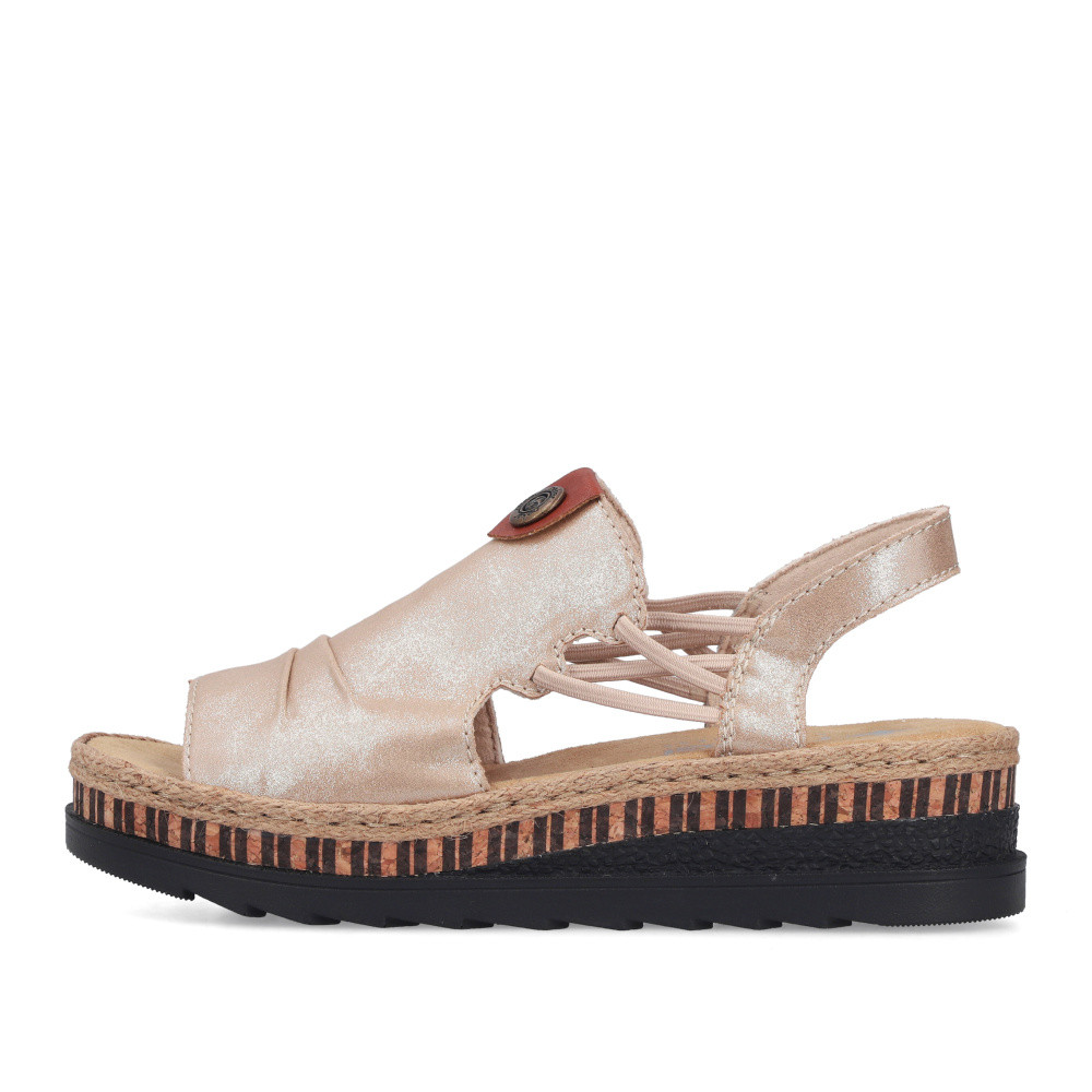 detail Dámské sandály RIEKER V7972-60 béžová S6