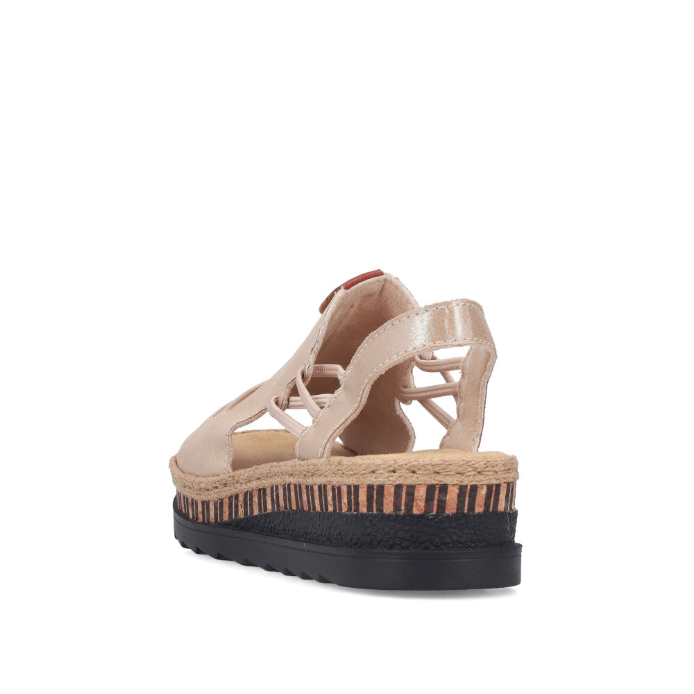 detail Dámské sandály RIEKER V7972-60 béžová S6