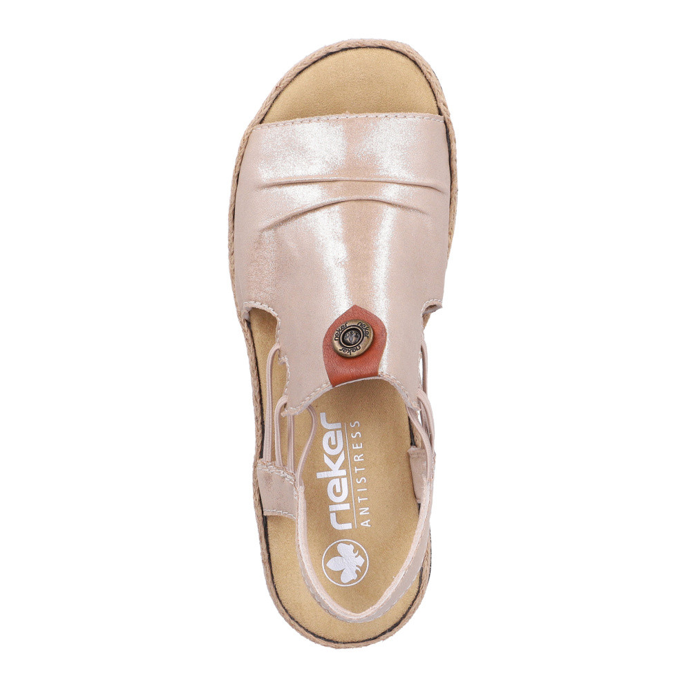 detail Dámské sandály RIEKER V7972-60 béžová S6
