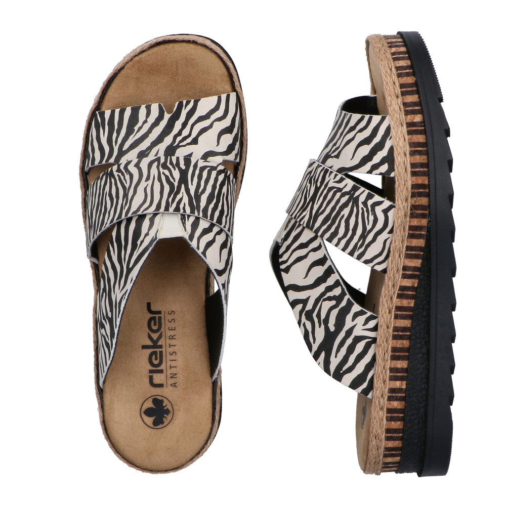 detail Dámské nazouváky RIEKER V7989-91 béžová S6