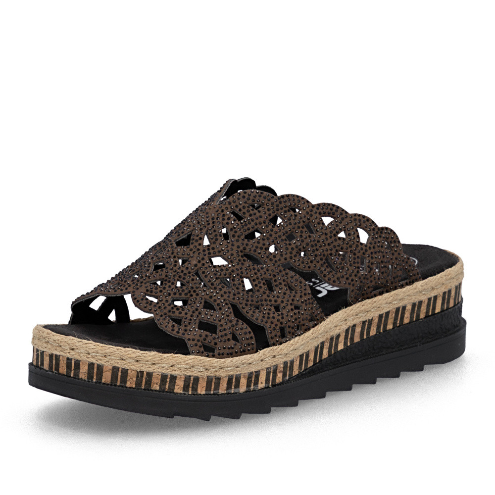 detail Dámské nazouváky RIEKER V7992-24 hnědá S6