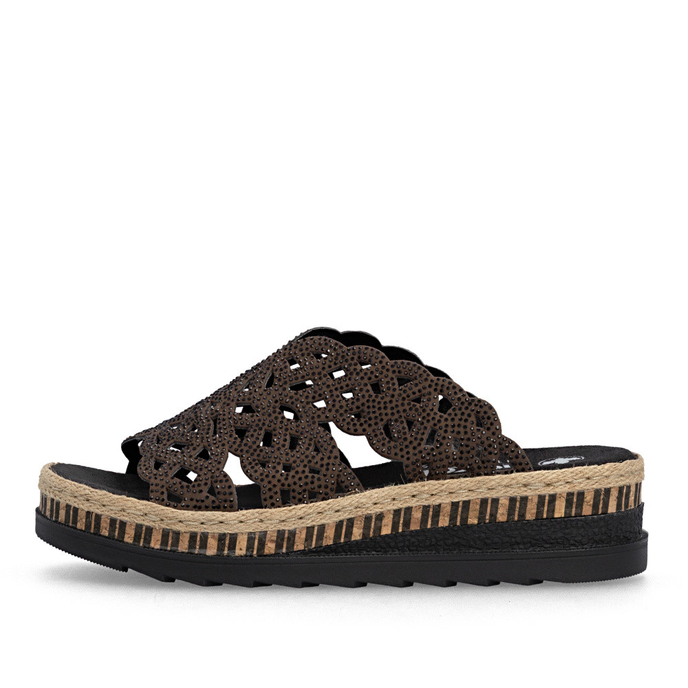 detail Dámské nazouváky RIEKER V7992-24 hnědá S6