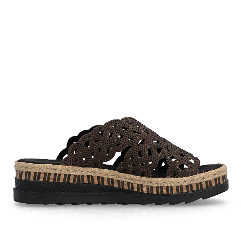 detail Dámské nazouváky RIEKER V7992-24 hnědá S6