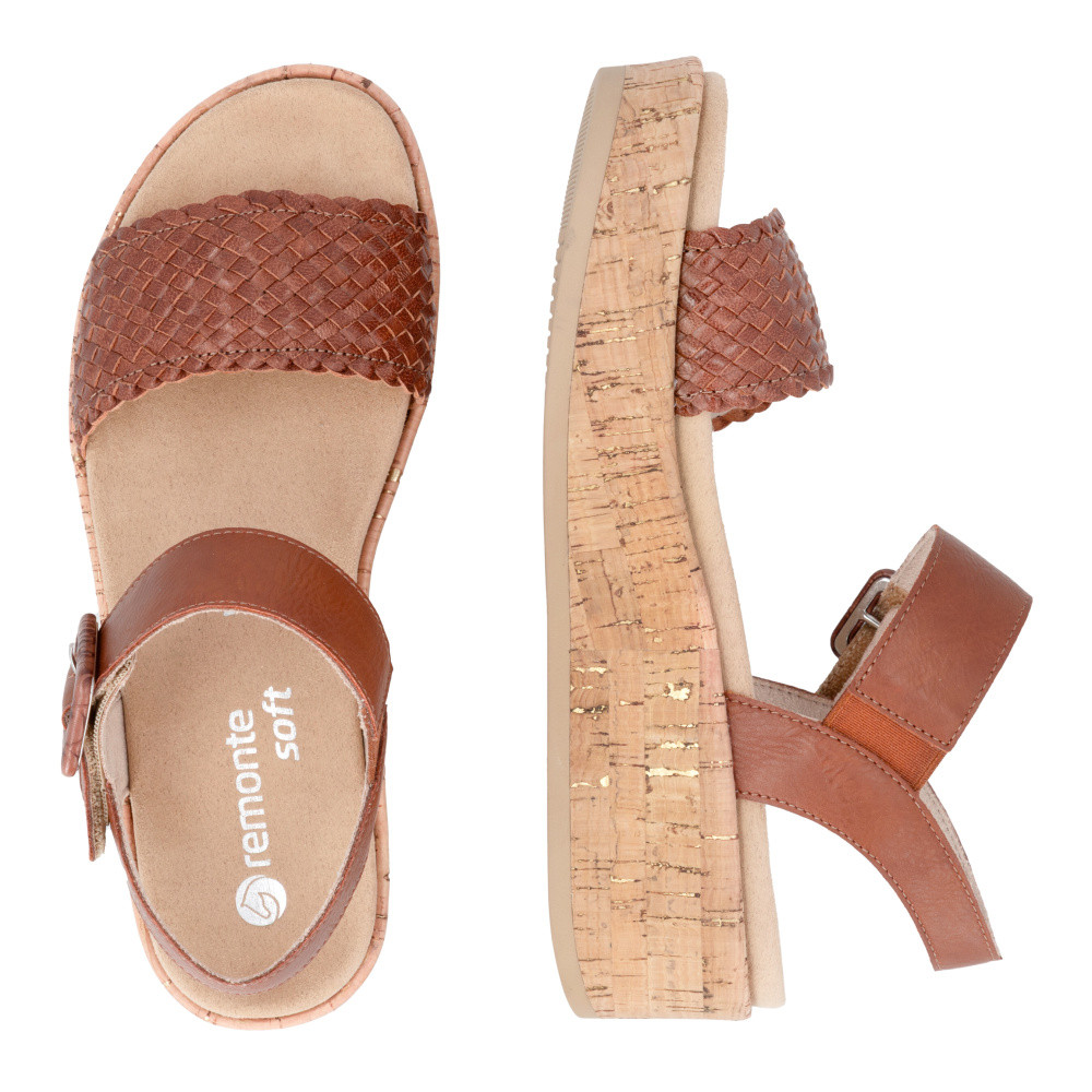 detail Dámské sandály REMONTE D1N56-24 hnědá S6