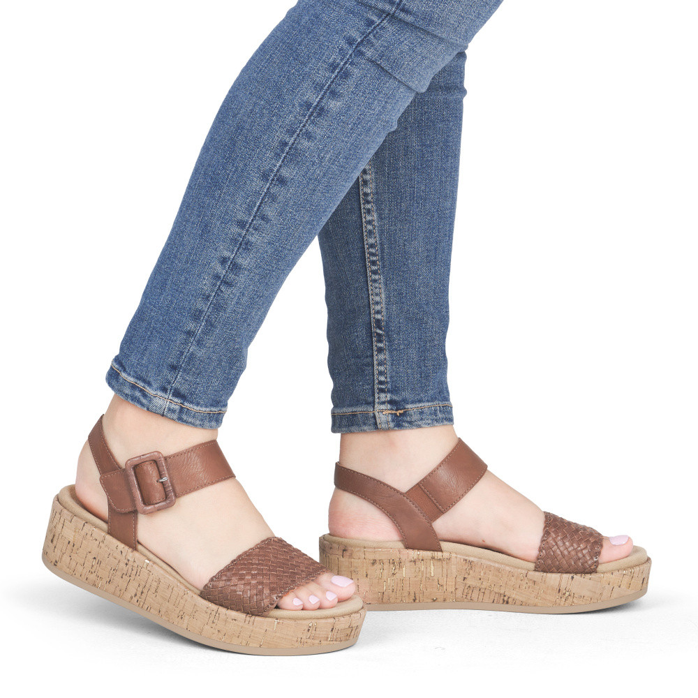 detail Dámské sandály REMONTE D1N56-24 hnědá S6