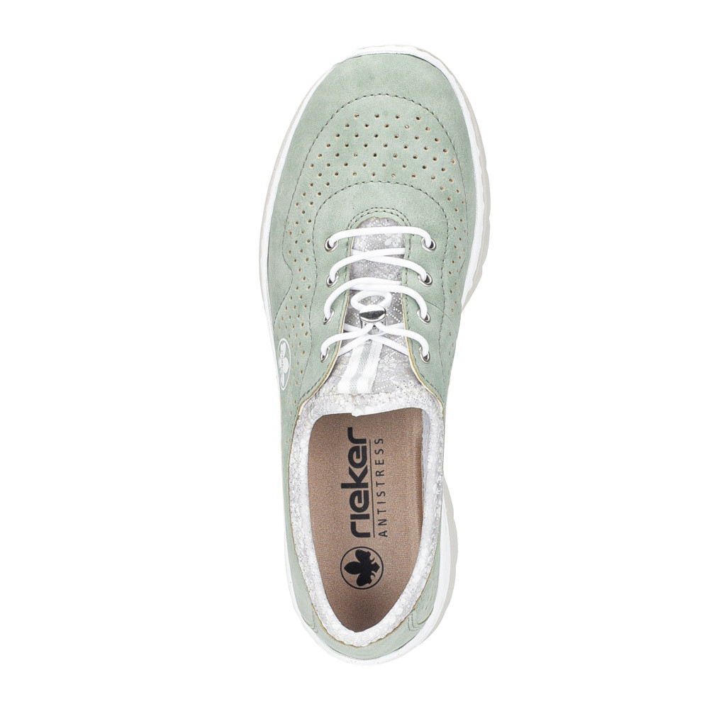 detail Dámské polobotky RIEKER L32N0-52 zelená S6