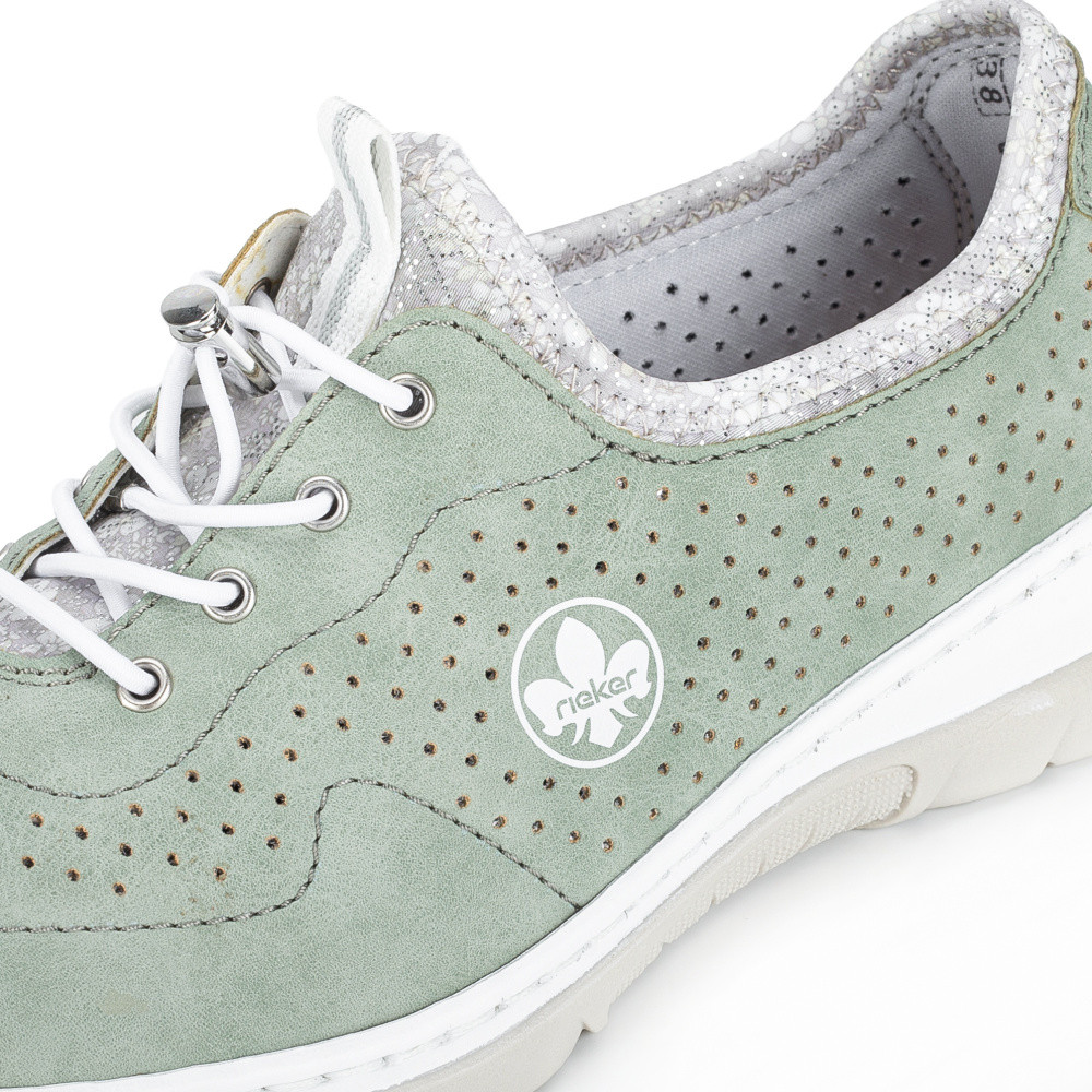 detail Dámské polobotky RIEKER L32N0-52 zelená S6