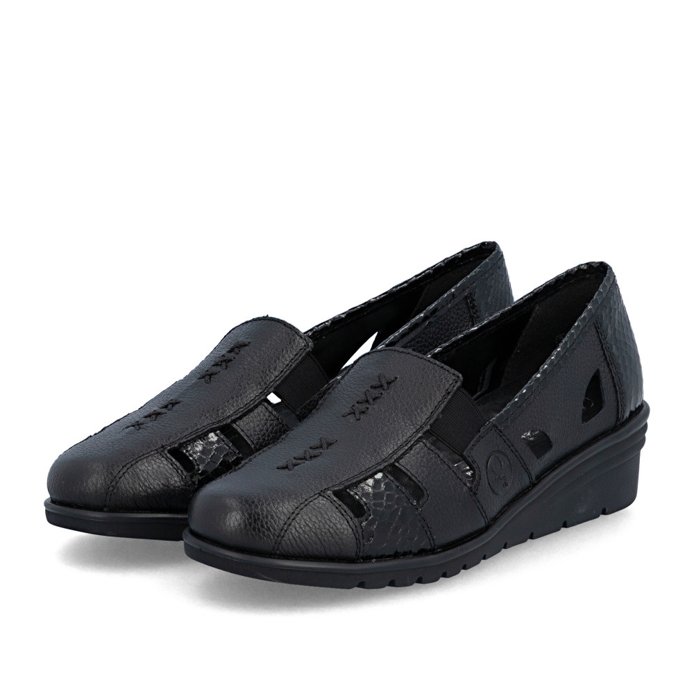 detail Dámské mokasíny RIEKER L5358-00 černá S6