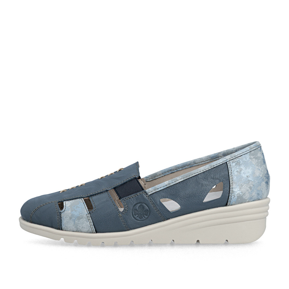 detail Dámské mokasíny RIEKER L5358-12 modrá S6
