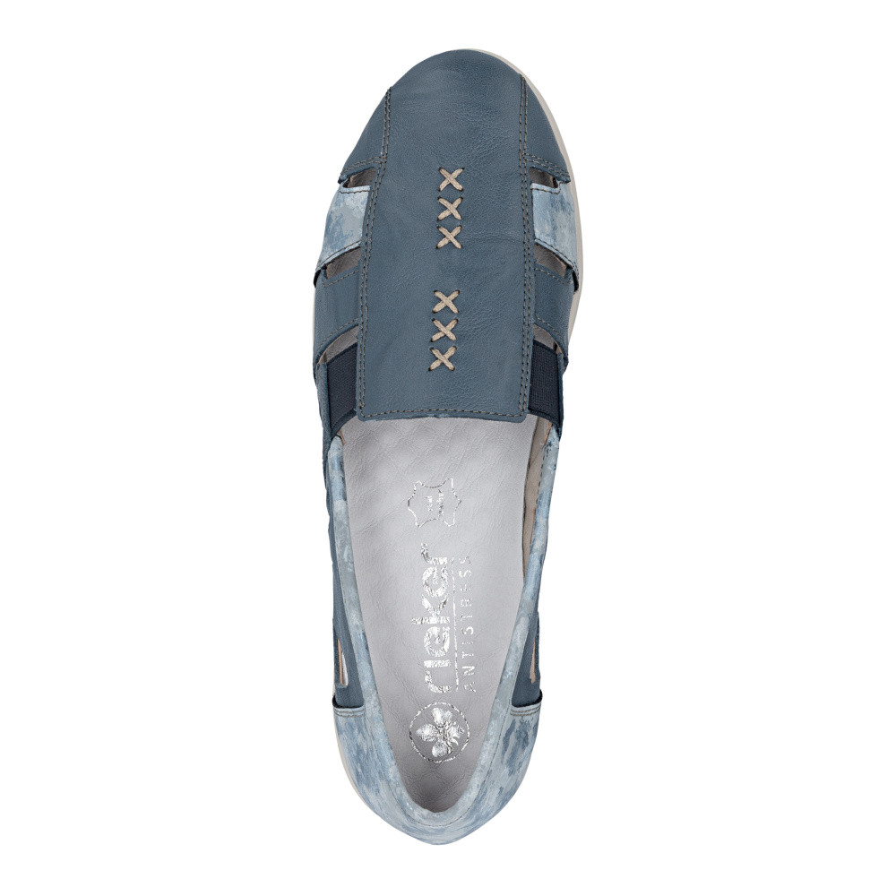 detail Dámské mokasíny RIEKER L5358-12 modrá S6
