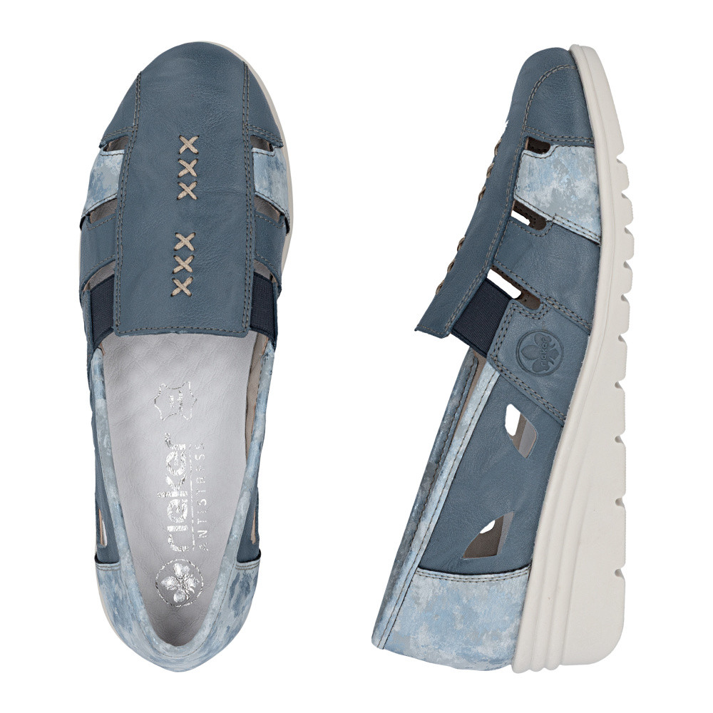 detail Dámské mokasíny RIEKER L5358-12 modrá S6