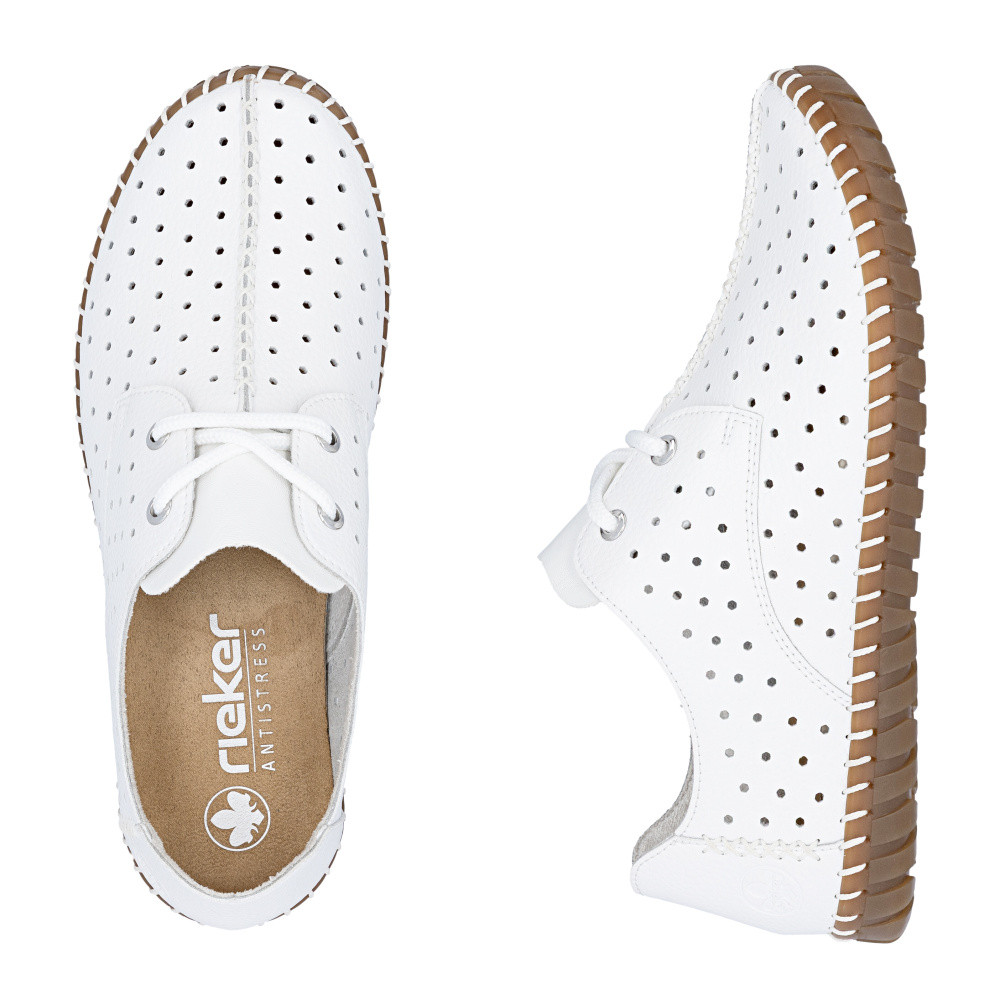 detail Dámské polobotky RIEKER M2801-80 bílá S6