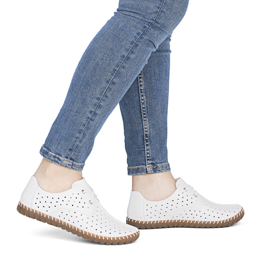 detail Dámské polobotky RIEKER M2801-80 bílá S6