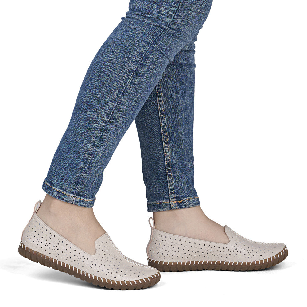 detail Dámske mokasíny RIEKER M2853-31 ružová S6