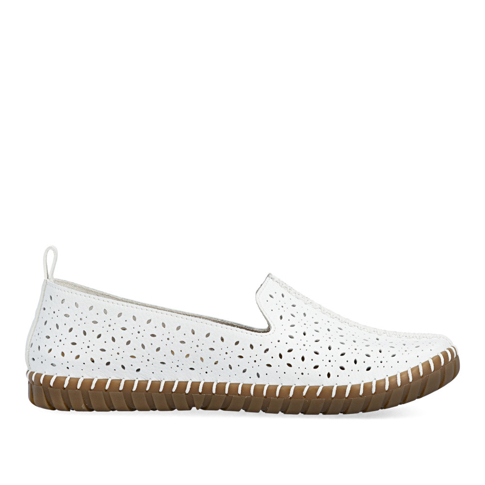 detail Dámské mokasíny RIEKER M2853-80 bílá S6