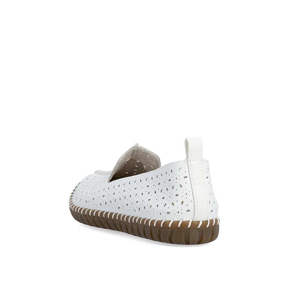 detail Dámské mokasíny RIEKER M2853-80 bílá S6