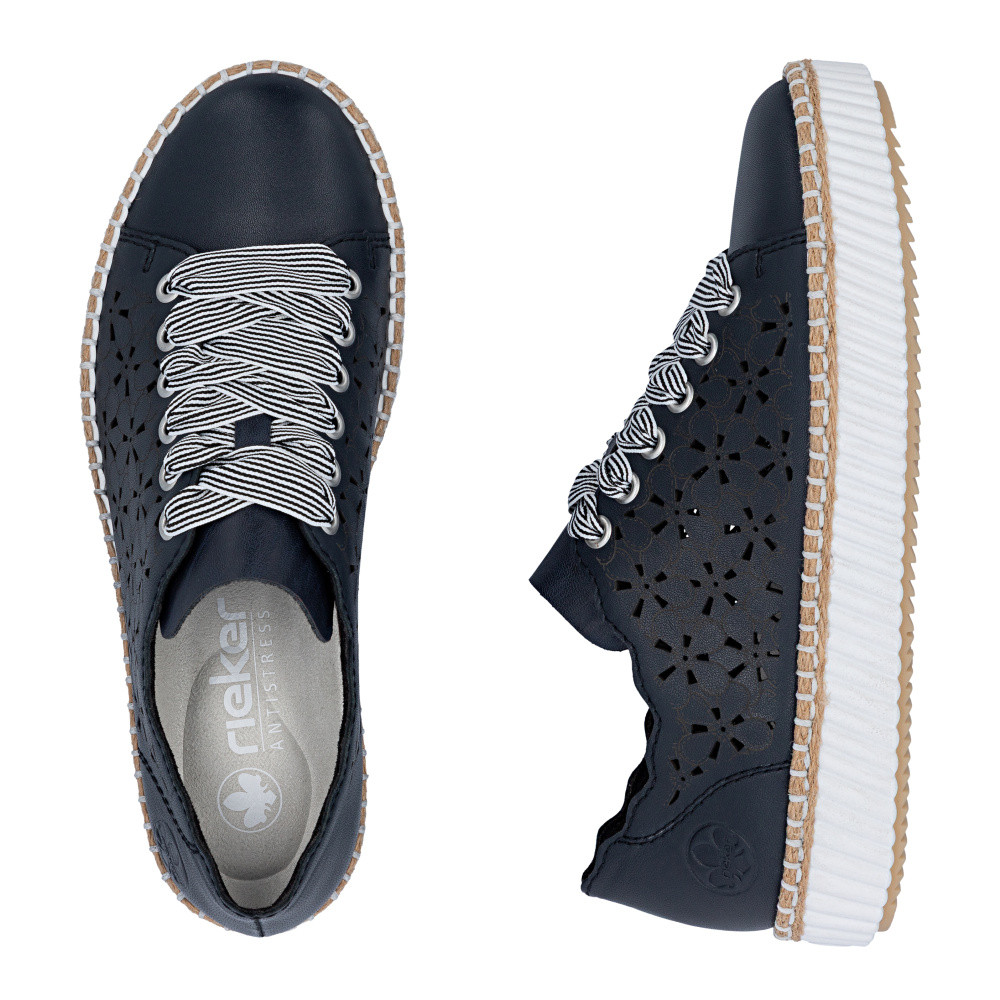 detail Dámské polobotky RIEKER M2902-14 modrá S6