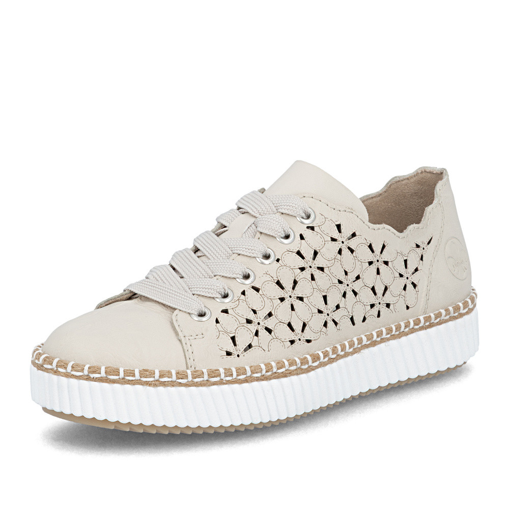 detail Dámské polobotky RIEKER M2902-60 béžová S6